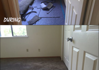During and After carpet install
