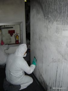 Cleaning Soot Off Wall